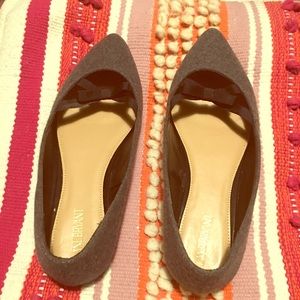 Lane Bryant Wool Flats with Black Bows (Size 11 w)